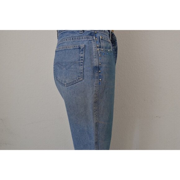 Vintage 80s Flared Rhinestones Mom Jeans by‎ L.A. BLUES size 12 - Picture 5 of 10